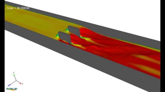 CFD simulation using FLOW-3D