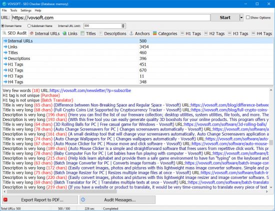 VovSoft SEO Checker 8.7 Multilingual