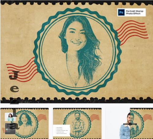 Portrait Stamp Photo Effect - LA7SCAX