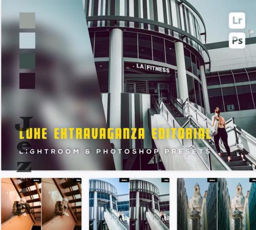 6 Luxe Extravaganza Editorial Lightroom Presets - Y29YMGJ