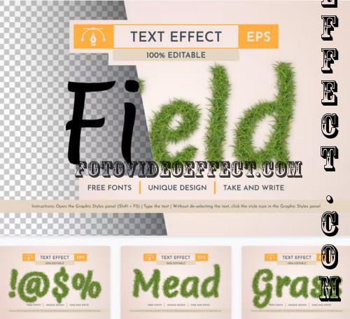 Field Grass Editable Text Effect, Graphic Style - PWJSEUJ