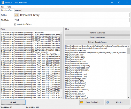 VovSoft URL Extractor 2.3