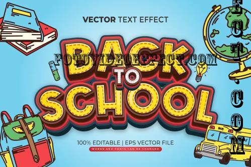 Back To School Editable Text Effect with Doodle - YTFSL26