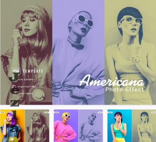 Americana Photo Effect - LBJW52B