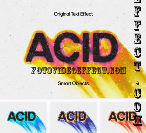 Acid Rushing Melting Text Effect - 244564461