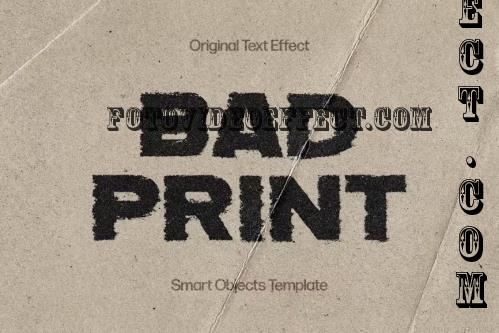 Bad Distressed Print Text Effect - 234739019