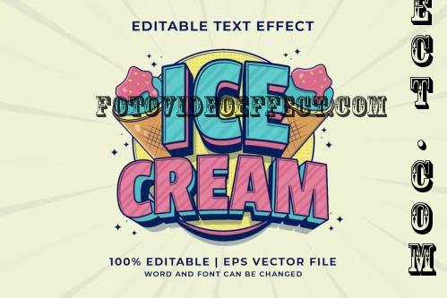 Ice Cream Vector Editable Text Effect - PVSMTXJ