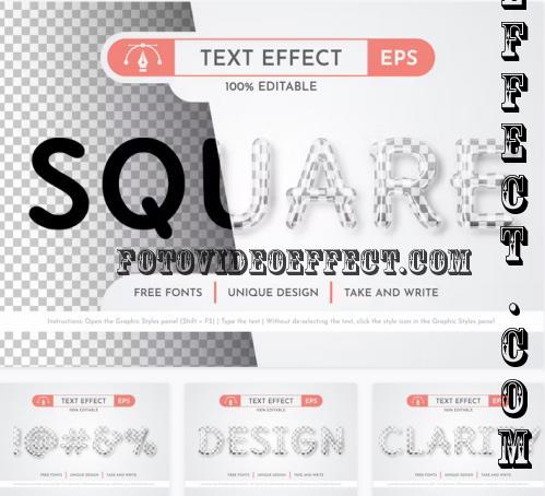 Checkered Glass Editable Text Effect - 196281122