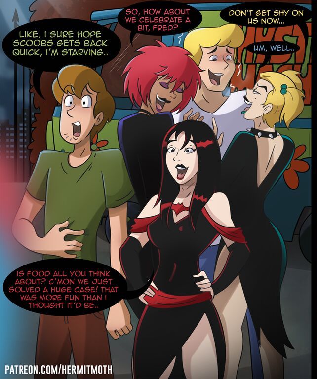 Hermit Moth - Fred and Shaggy party with the Hex Girls Porn Comic