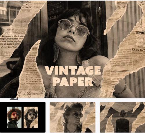Retro Ripped Paper Photo Effect - 273595579