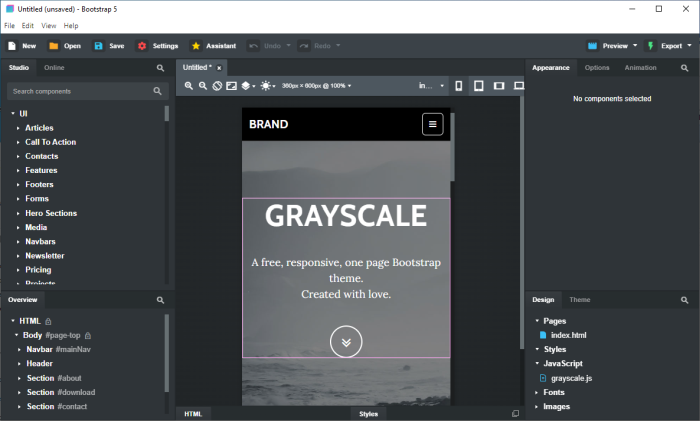 Bootstrap Studio 6.7.2 (x64)