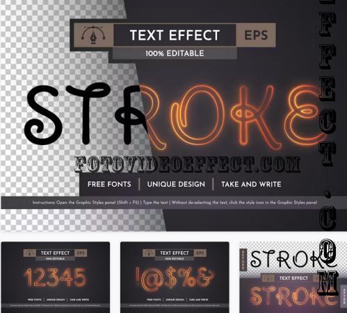 Shine Stroke Editable Text Effect - 278451321