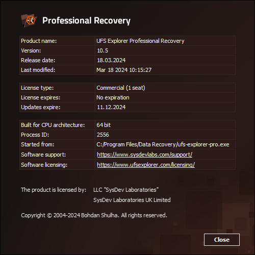 UFS Explorer Professional Recovery 10.5.0.7027