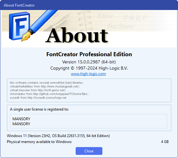 High-Logic FontCreator 15.0.0.2987