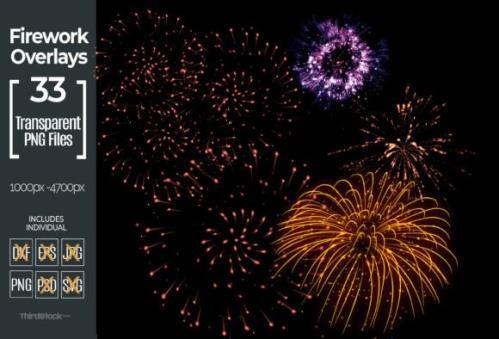 Fireworks Overlays - 100095849