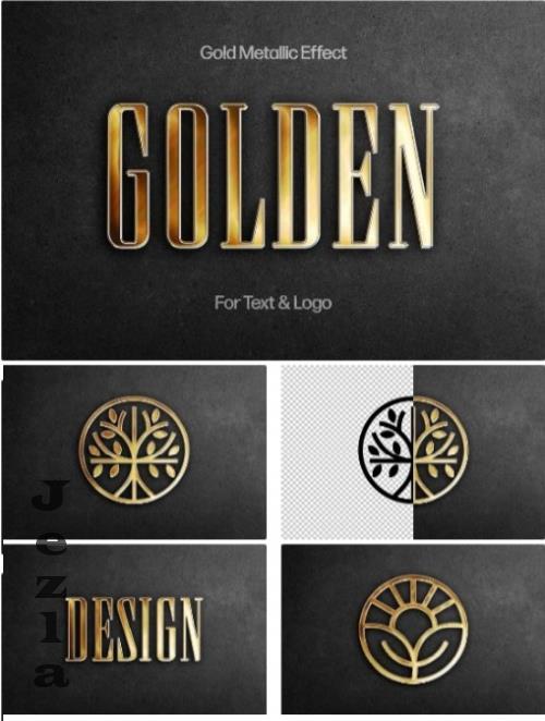 Gold Metallic Text & Logo Effect - 278655251