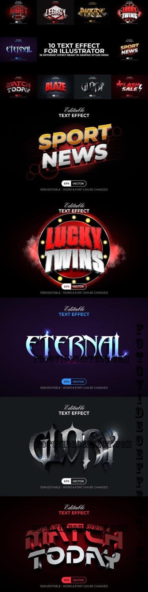 3D Modern Text Effect Style Bundle - 217746977