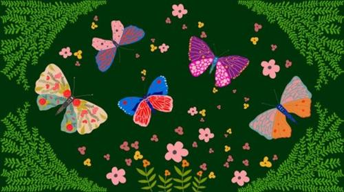 Draw Butterly and Floral Simple Garden with Procreate
