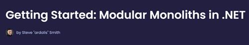 Dometrain – Getting Started Modular Monoliths in .NET