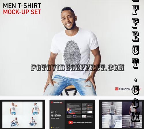 Men T-Shirt Mock-Up Set - EV8MJQK