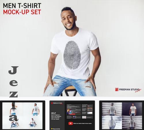 Men T-Shirt Mock-Up Set - EV8MJQK