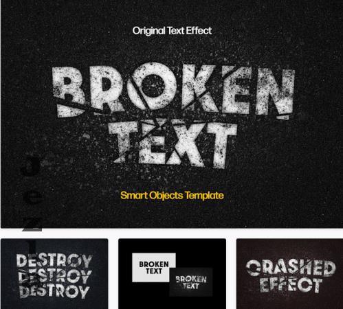 Smashed Broken Text Effect - 278615824