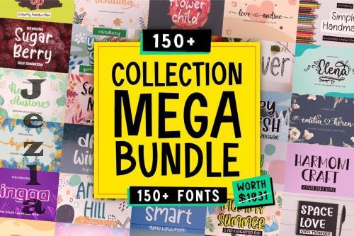 Mega Font Bundle - 169 Premium Fonts