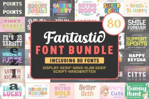 Fantastic Font Bundle - 80 Premium Fonts