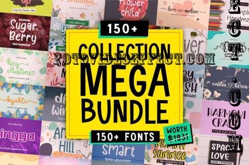 Mega Font Bundle - 169 Premium Fonts