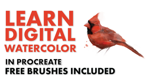 Learn Digital Watercolor In Procreate FREE Brushes included