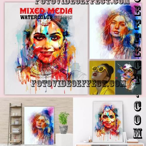 Artist Watercolor Painting Effect - 279156411