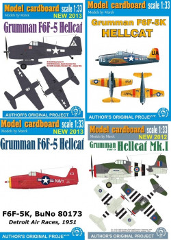   Grumman Hellcat F6F-5K/F6F-5/F6F-3 (Model Cardboard)