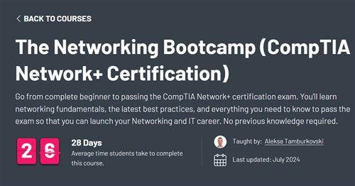 ZerotoMastery – The Networking Bootcamp (CompTIA Network+ Certification)