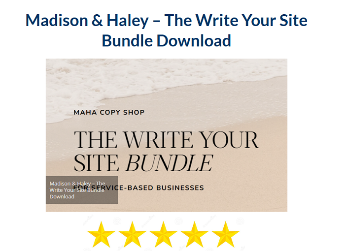 Madison & Haley – The Write Your Site Bundle Download 2024