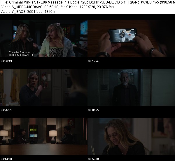 [Multi] Criminal Minds S17E06 Message in a Bottle 720p DSNP WEB-DL DD 5 ...