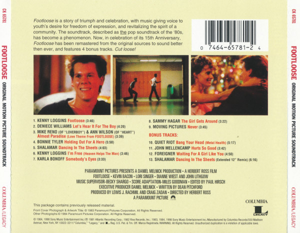 Various - Original Soundtrack Of The Paramount Motion Picture Footloose 1984 (Lossless + 320)