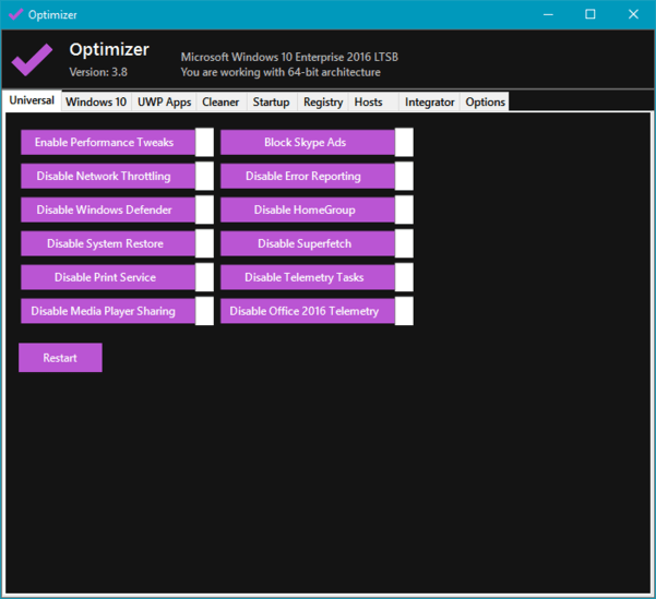 Optimizer 16.6