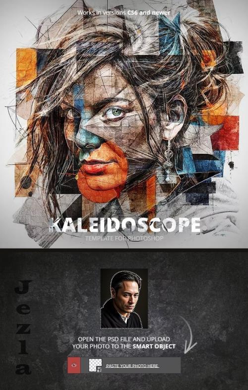 Kaleidoscope Template for Photoshop - 52996545