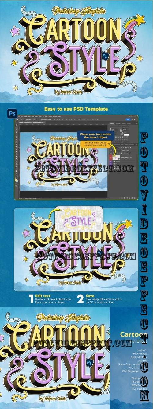 Cartoon Style Text Effect - 279506240