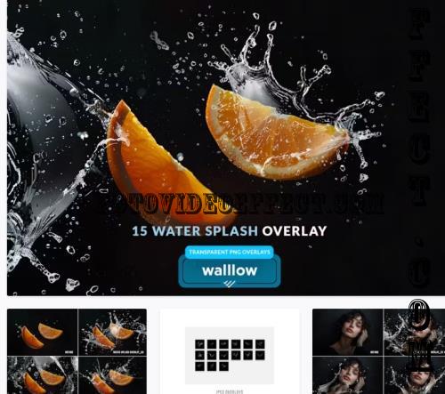 Water splash png overlay clipart- 279559206