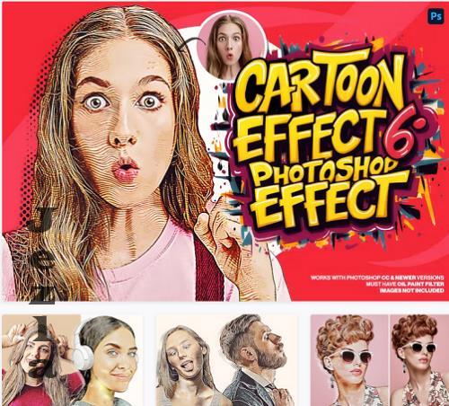 Cartoon Effect 6 Photoshop Action - 278954536