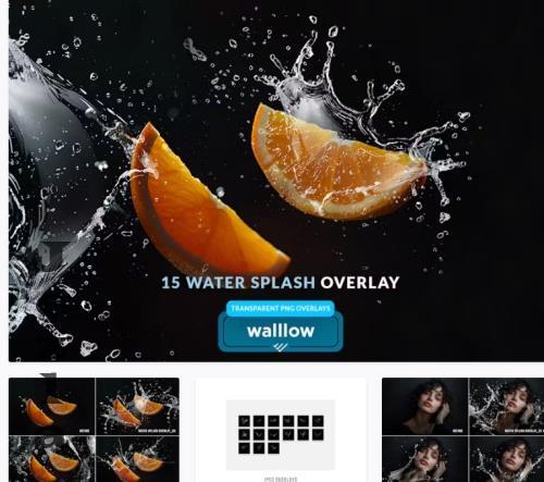 Water splash png overlay clipart- 279559206