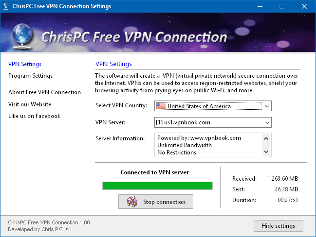 ChrisPC Free VPN Connection 4.24.0708