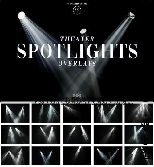 Theater Spotlights Overlays - L4X9JKZ