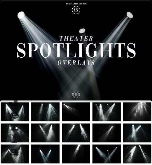 Theater Spotlights Overlays - L4X9JKZ