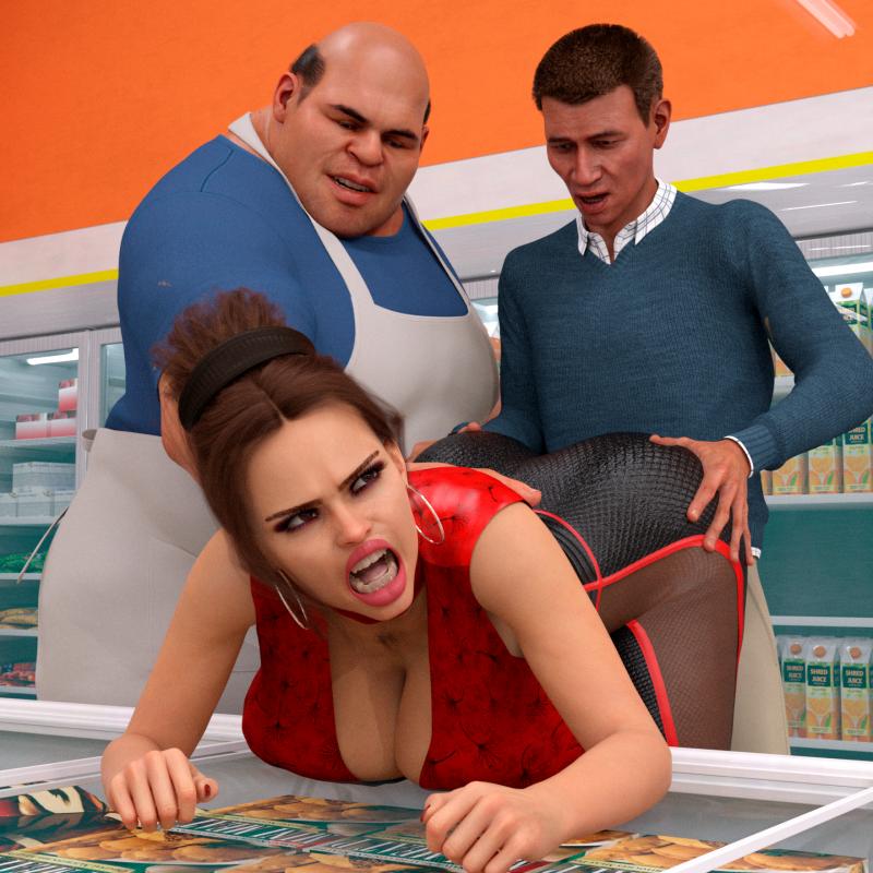 Bladoman - Things that happen in a supermarket 3D Porn Comic