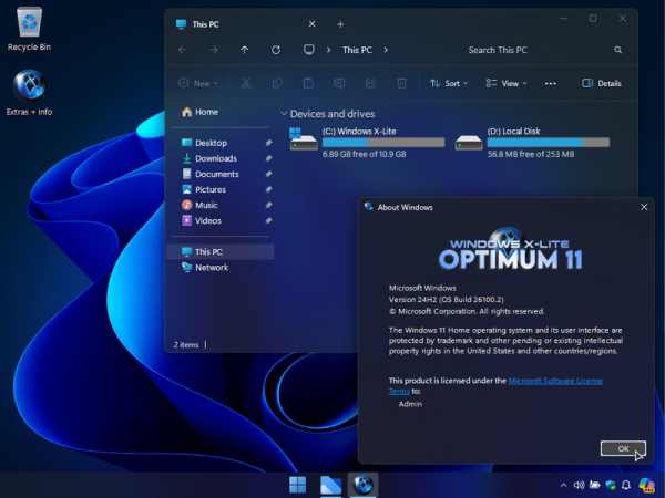 Windows 11 24H2 HOME Optimum Build 26100.2 AMD64 No-TPM V2 Preactivated 2024 Bca817c579f04d15bfe85c3028a53039