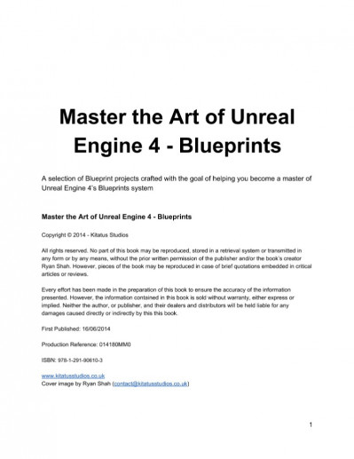 Master the Art of Unreal Engine 4 - Blueprints - Double Pack #1: Book #1 and Extra... Df1f3ff37ae6256c4c08d2a7608e18f6