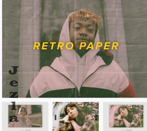 Retro Paper Texture PSD Photo Effect - ASEU7TN