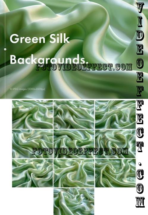 Green Silk Backgrounds - YRAQMFZ